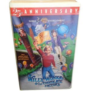 WILLY WONKA & THE CHOCOLATE FACTORY 25th anniversary vintage VHS Gene Wilder
